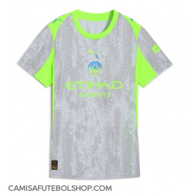 Camisa de time de futebol Manchester City Omar Marmoush #7 Replicas 3º Equipamento Feminina 2025-26 Manga Curta Camisa de time de futebol Manchester City Omar Marmoush #7 Replicas 3º Equipamento Feminina 2025-26 Manga Curta